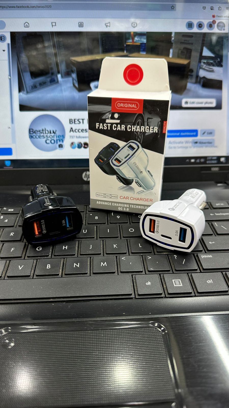 PD Fast Car Charger  Dual USB port  One PD port